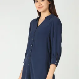 Mustard Navy Regular Fit Shirt image 3