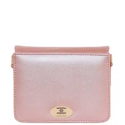 Esbeda Pink Solid Small Sling Handbag image 3