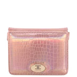 Esbeda Pink Textured Small Sling Handbag image 3