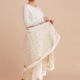Folksong By W Off-White Woven Dupatta image 2