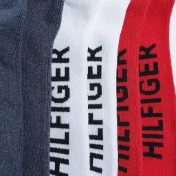 Tommy Hilfiger Multicolor Cotton Logo Printed Socks - Pair Of 3 image 3