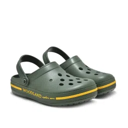 Woodland Men's Olive Back Strap Clogs image 3