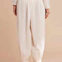Folksong By W Off-White Cotton Regular Fit Salwar image 2