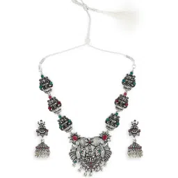 Fida Indian Oxidized Multicolor Jewellery Set image 3