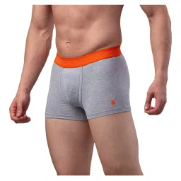 UnderJeans by Spykar Grey & Orange Trunks - Pack of 2 image 3