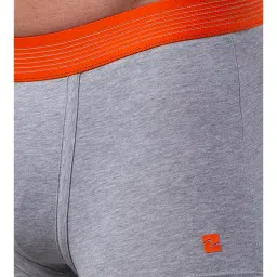 UnderJeans by Spykar Grey & Orange Trunks - Pack of 2 image 4