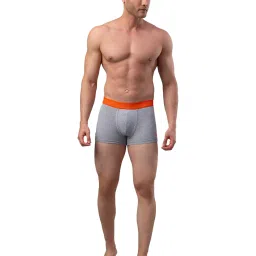 UnderJeans by Spykar Grey & Orange Trunks - Pack of 2 image 5