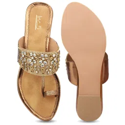 Inc.5 Women's Antique Gold Toe Ring Sandals image 3