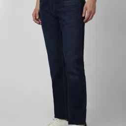 Peter England Navy Cotton Regular Fit Jeans image 3
