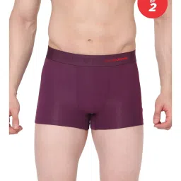 UnderJeans by Spykar Purple Trunks - Pack of 2 image 1