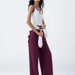 studiofit women Studiofit by Westside White Typographic Ribbed Top image 3