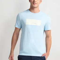 U.S. Polo Assn. Blue Cotton Slim Fit Printed T-Shirt-picture-31