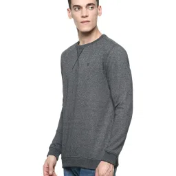 V Dot Grey Slim Fit Sweatshirt image 3