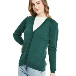 Monte Carlo Green Wool Open Front Cardigan image 3