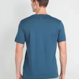 arrow new york Arrow Newyork Blue Cotton Regular Fit Printed T-Shirt image 2