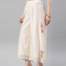 Jaipur Kurti Off-White Embroidered Culottes image 3