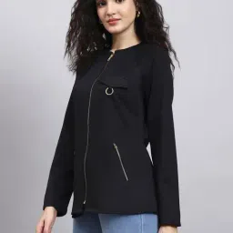 Powersutra Black Regular Fit Jacket image 3