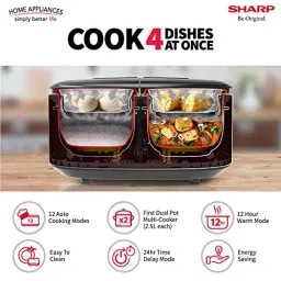 Sharp KN-TC50VI-SL Electric Twin Cooker image 5