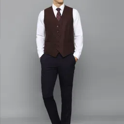 Allen Solly Navy Slim Fit Three Piece Suit image 3