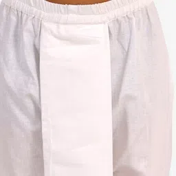 VASTRAMAY Boys White & Red Solid Kurta with Churidar & Nehru Jacket image 4