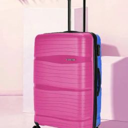 Nasher Miles Nicobar Hard-Sided Polypropylene Check-in Pink and Sky Blue 24 inch |65cm Trolley Bag-picture-40