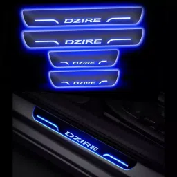 SCA Blue LED Door Sill Plate for Maruti Suzuki Dzire 2017 Onwards (Set of 4)-picture-25