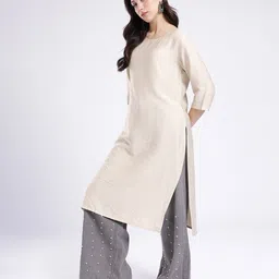 Anouk Rustic Round Neck Straight Kurta image 3