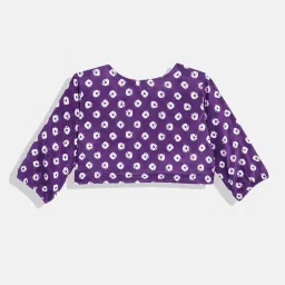 READIPRINT FASHIONS Kids Purple Printed Top With Plazzos image 2