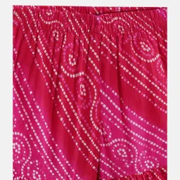 READIPRINT FASHIONS Kids White & Pink Floral Print Kurta, Sharara With Dupatta image 4