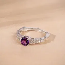 GIVA 925 Sterling Silver Amethyst Crown Solitaire Ring-picture-33
