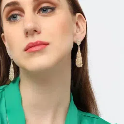 Sohi Gold Plated Party Designer Drop Earrings image 3