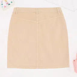 Pantaloons Junior Girls Pure Cotton Straight Mini Skirt image 2