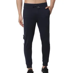 Red Tape Navy Regular Fit Printed Sports Joggers image 1