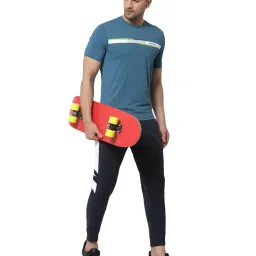 Red Tape Navy Regular Fit Printed Sports Joggers image 5