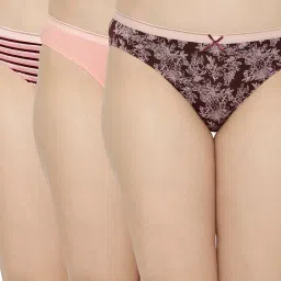 Soie  Multicolor Striped Bikini Panty (Pack Of 3) image 1
