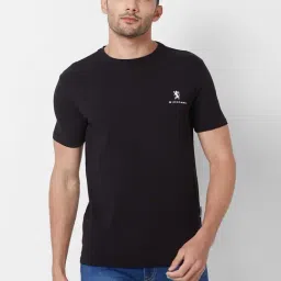Giordano Black Cotton Slim Fit T-Shirt-image-51