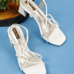 Flat n Heels Women's White Cross Strap Sandals-image-35