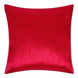 HOSTA HOMES Red Polyester Silk Embellished Cushion Covers - Set of 5 image 4