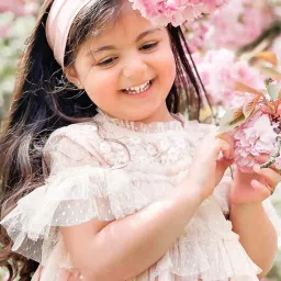 Cherry Crumble By Nitt Hyman Kids Peach Embellished Top image 3