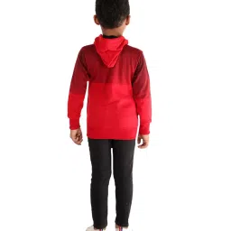 Ahhaaaa Kids Red Solid Hoodie image 2