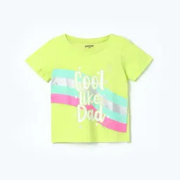 Juniors by Lifestyle Girls Green Cotton Printed T Shirt-image-59