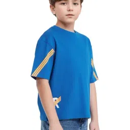 Rare Ones Boys Blue Cotton Graphic T-Shirt image 3