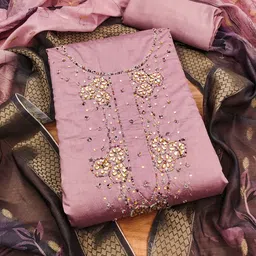 Lilots Unstitched Dress Material image 4