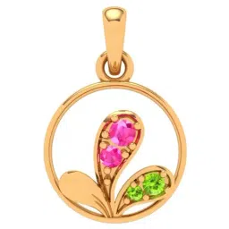 P.C. Chandra Jewellers 22k Yellow Gold Gemstone Studded Pendant-picture-116