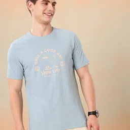Mast & Harbour Graphic Printed Pure Cotton T-shirt image 5