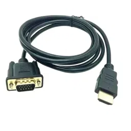 Mak World HDMI to VGA Cable ‎Male-to-Male 1.8 m Black for Laptop, DVD to VGA HDTV, Monitor, Projector-picture-13