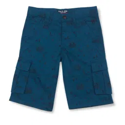 Gini & Jony Kids Dark Blue Printed Bermudas-picture-34