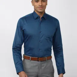 Peter England Blue Regular Fit Printed Shirt-image-49