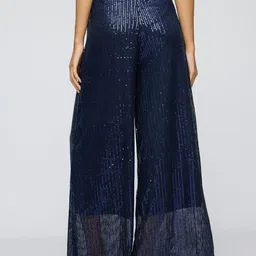 FREAKINS Women Embellished Loose Fit High-Rise Trousers image 5