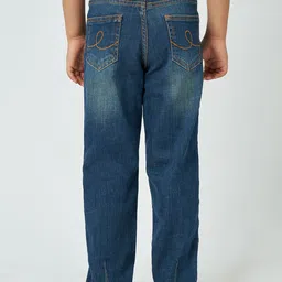 Ed-a-Mamma Boys Comfort Regular Fit Mid-Rise Low Distress Light Fade Stretchable Jeans image 2